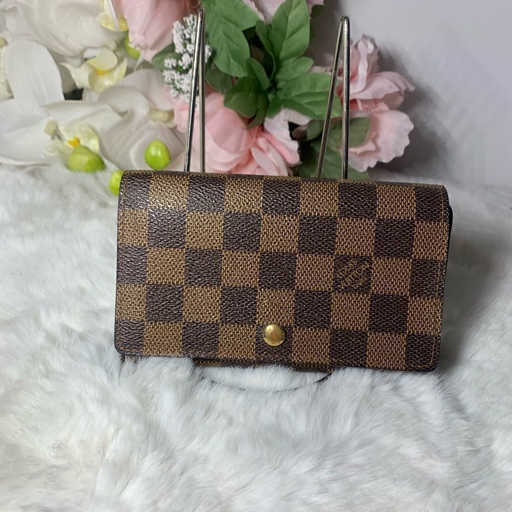 Authentic Louis Vuitton Damier Ebene Tresor Monnaie Wallet